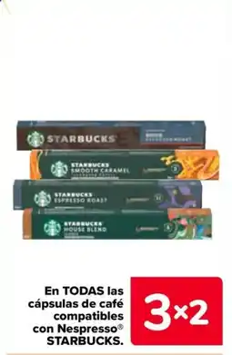 Carrefour STARBUCKS En todas las cápsulas de café compatibles con nespresso oferta