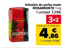 Carrefour ROSAMONTE Infusión de yerba mate oferta