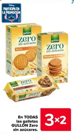 Carrefour GULLON En todas las galletas zero sin azúcares. oferta