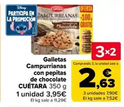 Carrefour CUÉTARA Galletas Campurrianas con pepitas de chocolate oferta