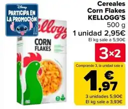 Carrefour KELLOGG'S Cereales Corn Flakes oferta