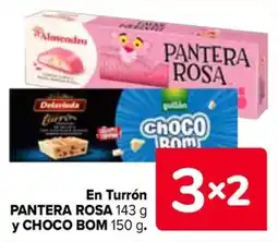 Carrefour PANTERA ROSA y CHOCO BOM En Turrón oferta