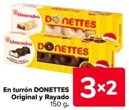 Carrefour DONETTES En turrón Original y Rayado oferta