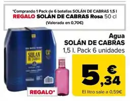 Carrefour SOLÁN DE CABRAS Agua oferta