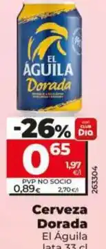 Dia El aguila - cerveza dorada oferta