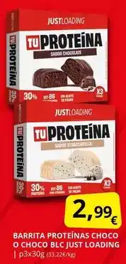 Supermercados MAS Just loading - barrita proteínas choco o choco blc oferta