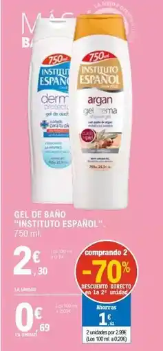 E.Leclerc Protect - gel de bano instituto español oferta