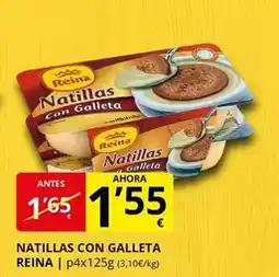 Supermercados MAS Postres reina - natillas con galleta oferta