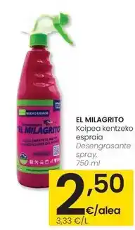 Eroski El milagrito - desengrasante spray oferta