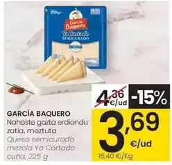 Eroski García baquero - queso semicurado mezcla ya cortado cuna oferta