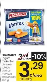 Eroski Pescanova - varitas merluza empanada oferta