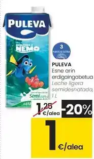 Eroski Puleva - leche ligera semidesnatada oferta
