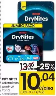Eroski Huggies - dry nites oferta