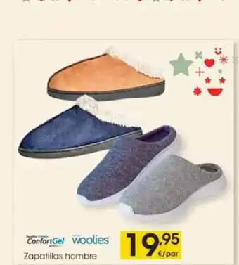 Eroski Confortgel Woolies Zapatillas Hombre oferta