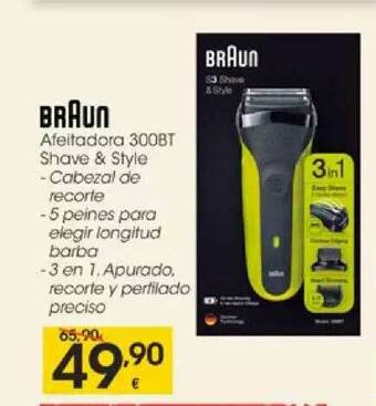 Eroski Braun Afeitadora 300bt Shave & Style oferta