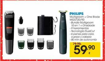 Eroski Philips Multigroom + One Blade Mg5720 90 oferta
