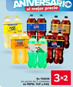 Carrefour PEPSI, 7UP y KAS oferta