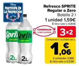 Carrefour SPRITE Refresco Regular o Zero oferta