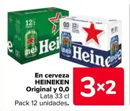 Carrefour HEINEKEN En cerveza Original y 0,0 oferta