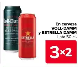 Carrefour VOLL-DAMM y ESTRELLA DAMM En cerveza oferta