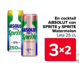 Carrefour ABSOLUT Sprite En cocktail con Watermelon oferta