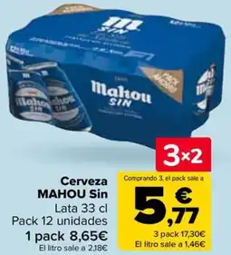 Carrefour MAHOU Cerveza Sin oferta