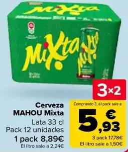 Carrefour MAHOU Cerveza Mixta oferta