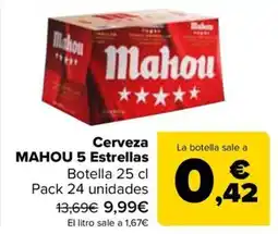 Carrefour MAHOU Cerveza 5 Estrellas oferta