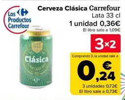 Carrefour Cerveza Clásica Carrefour oferta