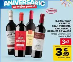Carrefour D.o.ca."rioja❞ carrizal, gran vendema, bardesano o marqués de valido oferta