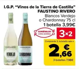 Carrefour FAUSTINO RIVERO I.G.P. "Vinos de la Tierra de Castilla" oferta