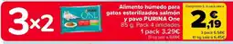 Carrefour PURINA ONE Alimento húmedo para gatos esterilizados salmón y pavo oferta