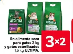 Carrefour ULTIMA En alimento seco para gatos y gatos esterilizados oferta