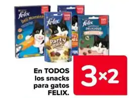 Carrefour FELIX En todos los snacks para gatos oferta