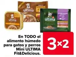 Carrefour ULTIMA En todo el alimento húmedo para gatos y perros mini fit&delicious. oferta