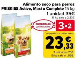 Carrefour FRISKIES Alimento seco para perros Active, Maxi o Complete oferta