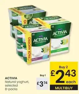 Eroski Danone - activia natural yoghurt, selected oferta