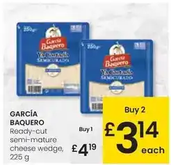 Eroski García baquero - ready cut semi mature cheese wedge oferta