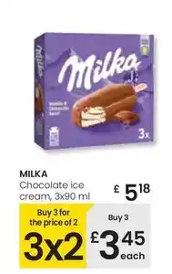 Eroski Milka - chocolate ice cream oferta