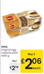 Eroski Dhul - original egg custard oferta
