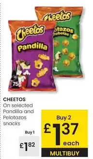 Eroski Cheetos - on selected pandilla and pelotazos snacks oferta