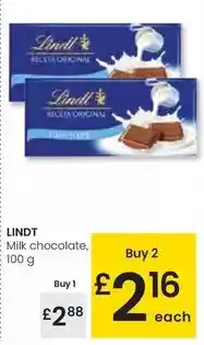 Eroski Lindt - milk chocolate oferta