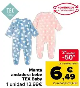 Carrefour TEX Baby Manta andadora bebé oferta