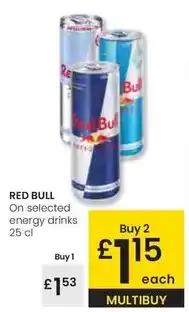 Eroski Red bull - on selected energy drinks oferta