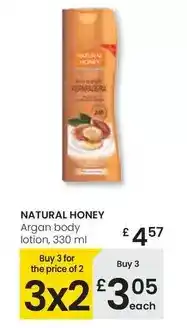 Eroski Natural honey - argan body lotion oferta