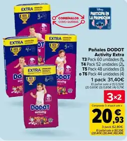 Carrefour DODOT Pañales Activity Extra oferta