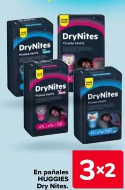 Carrefour HUGGIES Dry Nites En pañales oferta