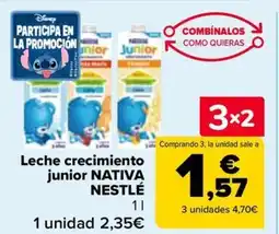 Carrefour NESTLÉ Nativa leche crecimiento junior oferta