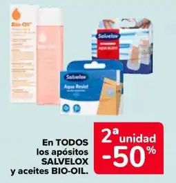 Carrefour SALVELOX y BIO-OIL En todos los apósitos aceites oferta