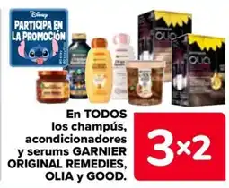 Carrefour En todos los champús, acondicionadores y serums garnier original remedies, olia y good oferta